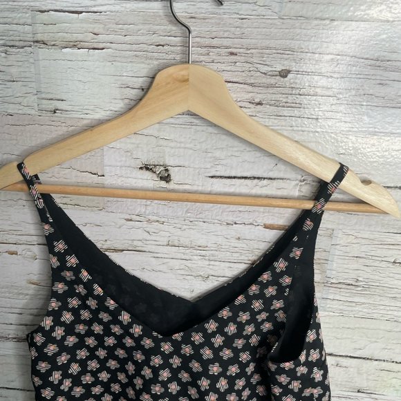 Topshop black floral crop top blouse size 2 - Picture 6 of 9